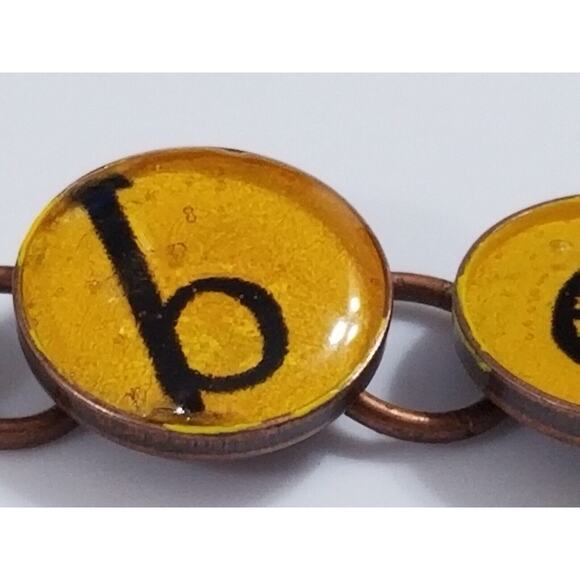 Copper colored six inch Bee happy bracelet b41 - Picture 6 of 16